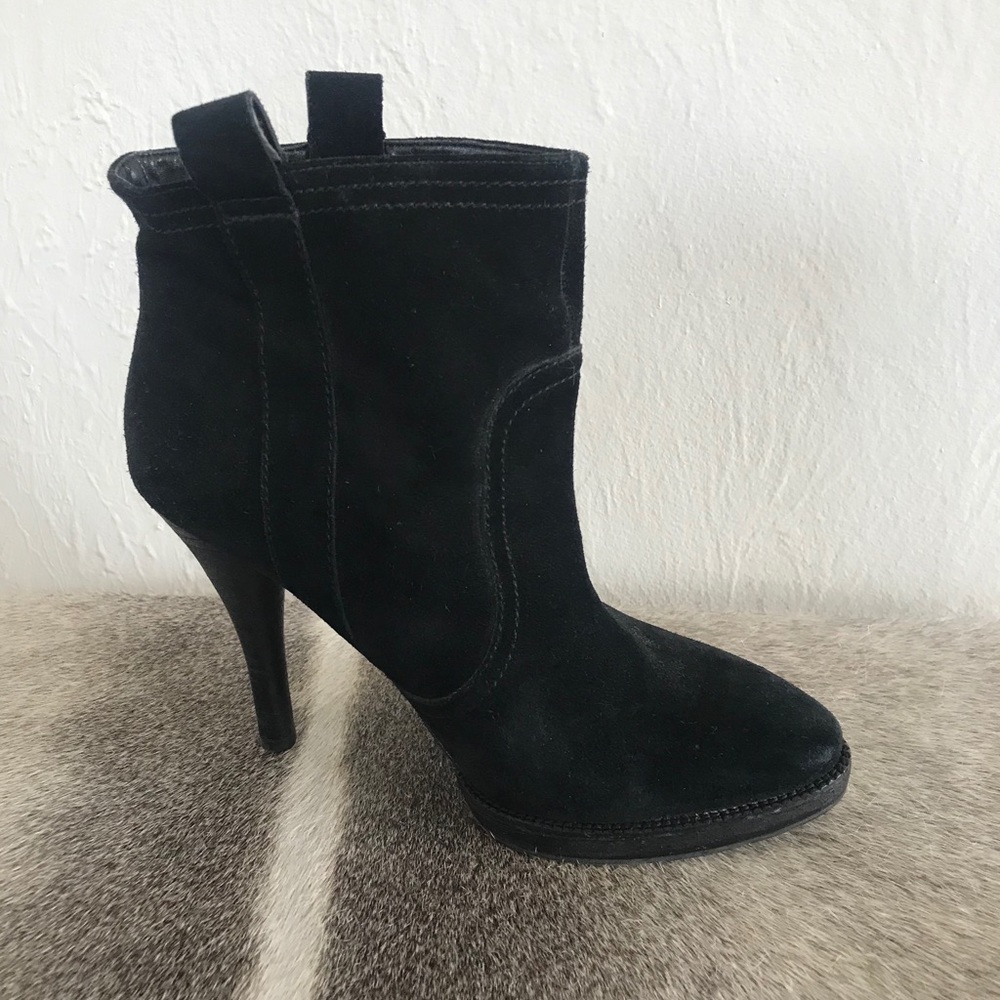 Black suede boots